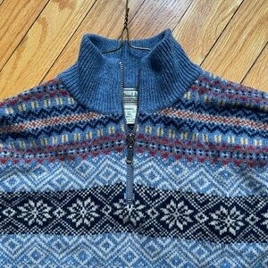 L.L. Bean Women's Vintage Wool Sweater, Zip Up, Size Large (fits small/medium)